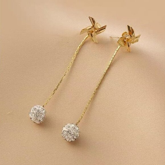 Jewelry - S925post Gold Pinwheel Earrings